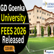 GD Goenka University Fee Structure 2026 Out @gdgoenkauniversity.com; Check Course-Wise Fee Here
